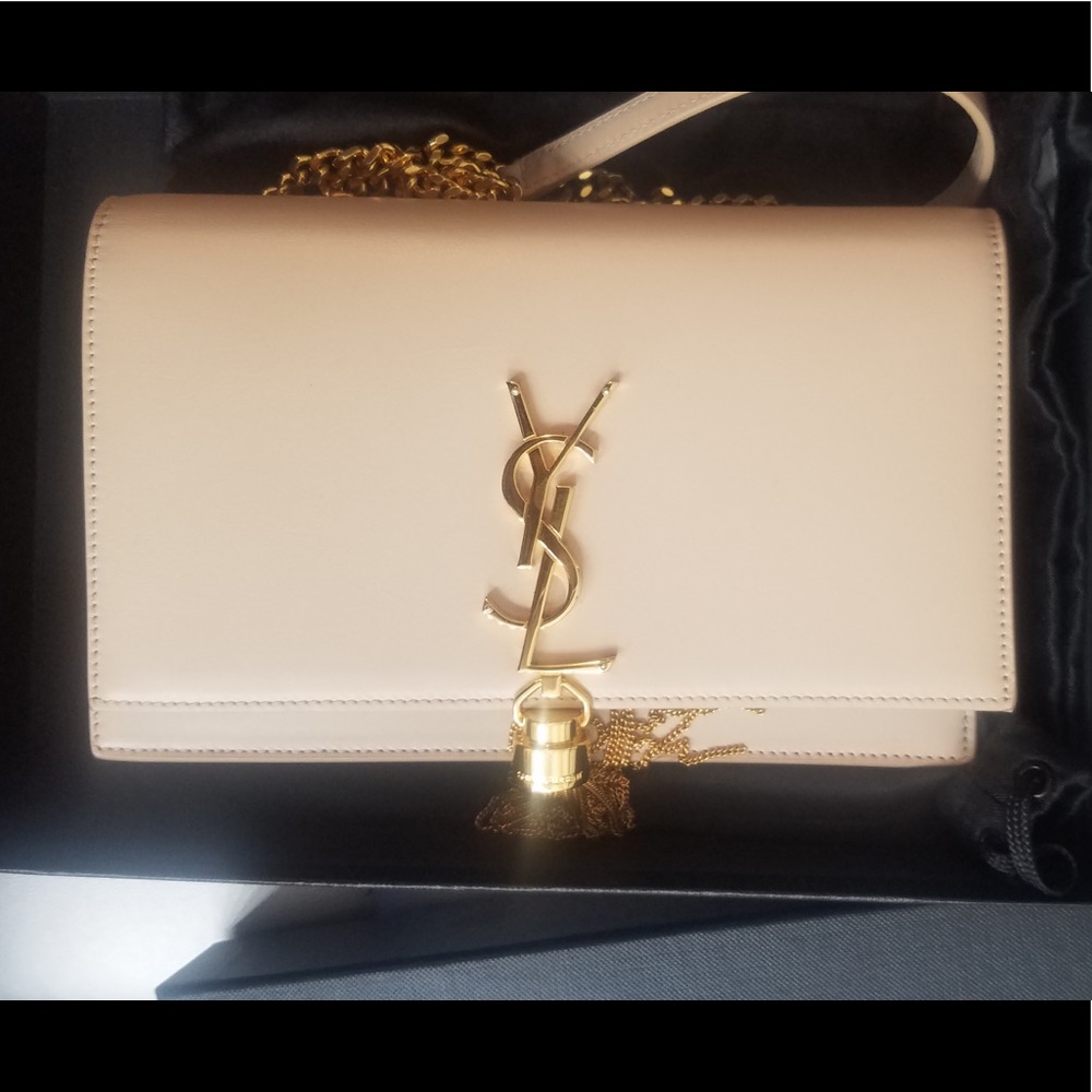 YSL wallet in chain with tassel purse